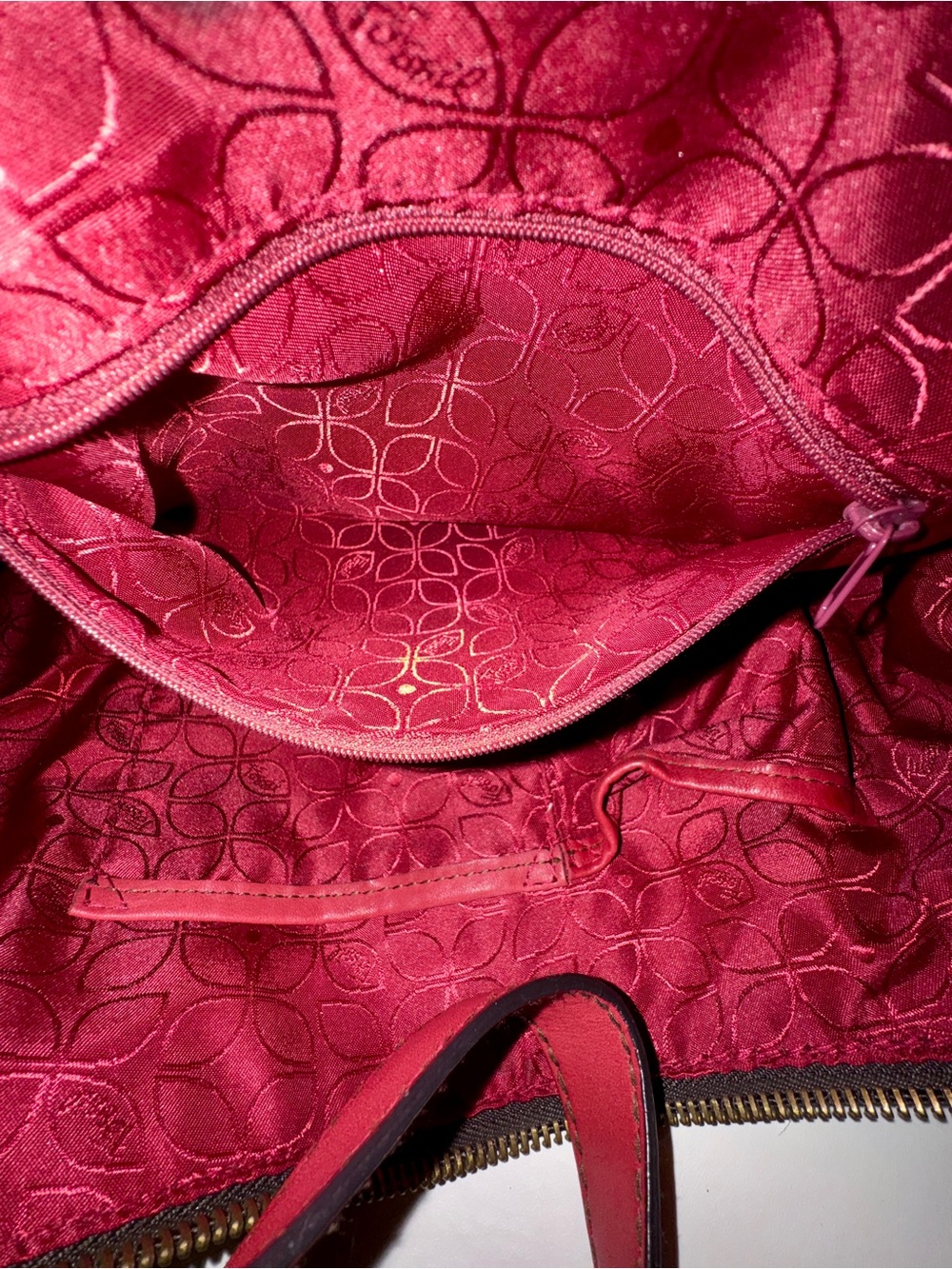 FOSSIL Red Hobo Genuine Leather Shoulder Bag or Handheld Adjustable Strap w/Key - Picture 17 of 17
